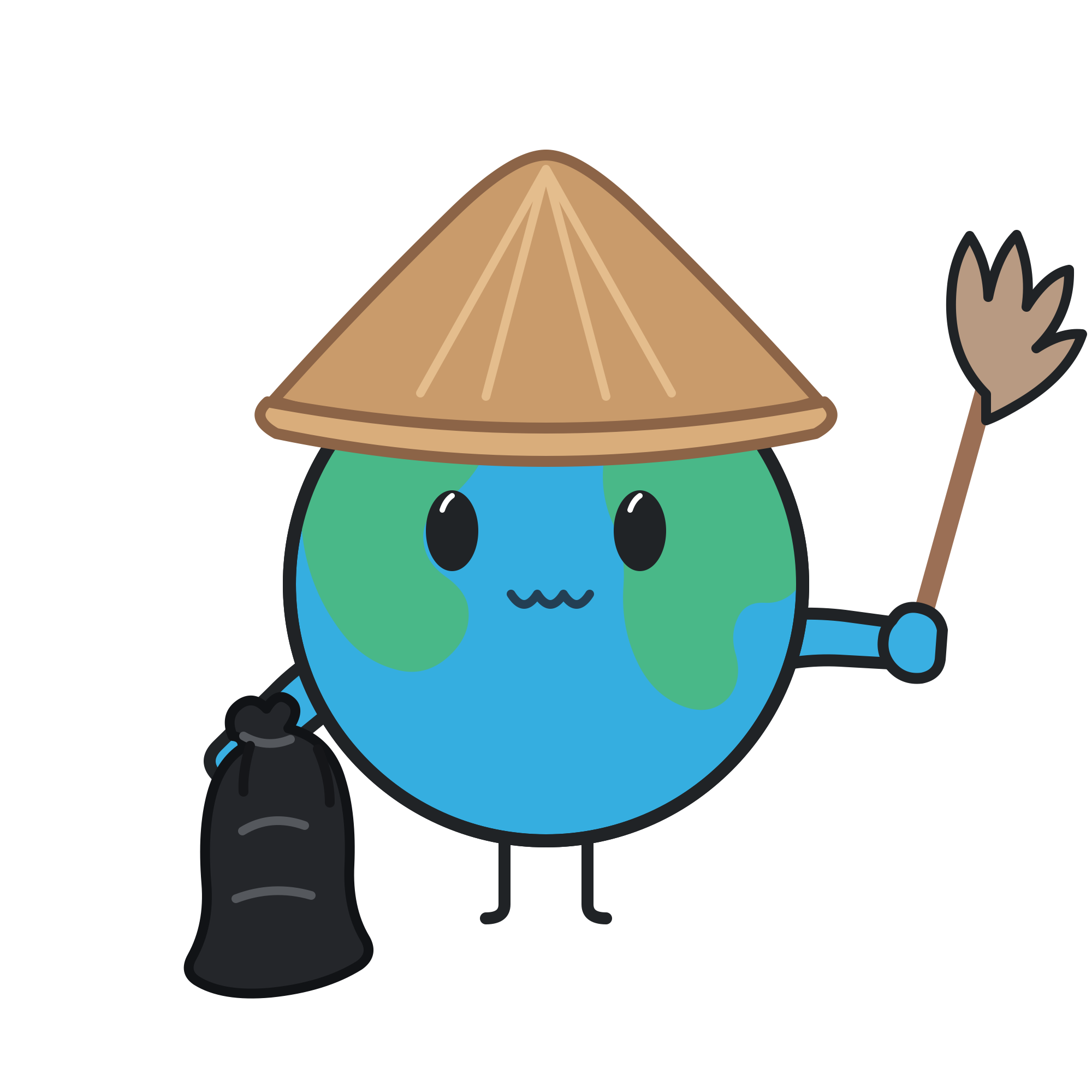 Planet Sweeper mascot logo